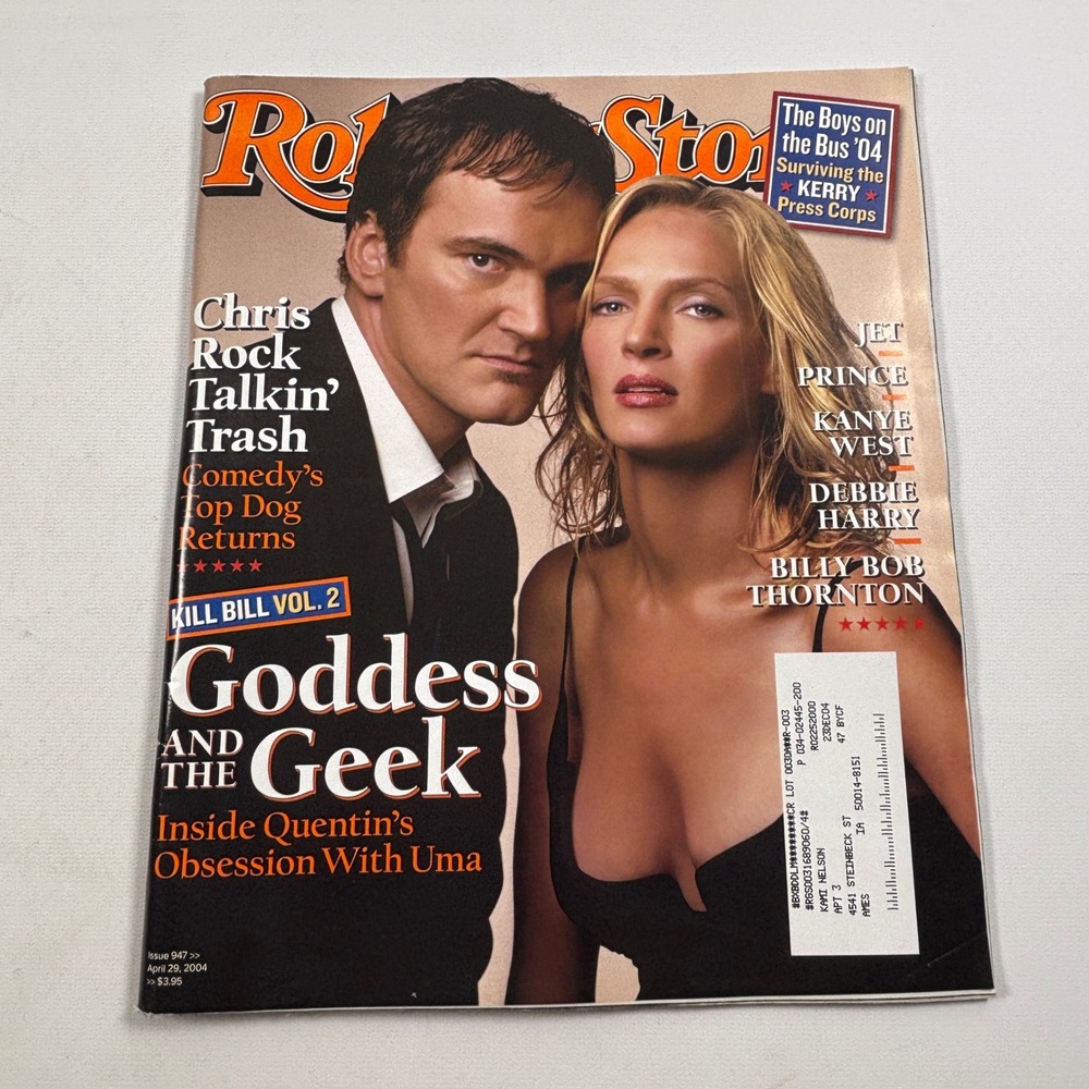 Rolling Stone Magazine Issue 947 April 29 2004 Quentin Tarantino Uma Thurman